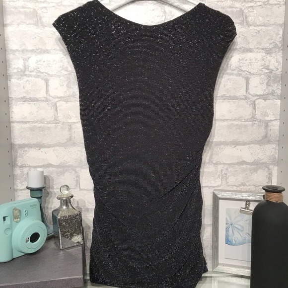 Black sequinned dress top - Picture 2 of 6